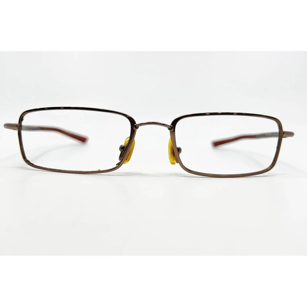 Nike Eyeglasses Mens Brown Flexon 4152 200 Rectangular Metal 51-18-140